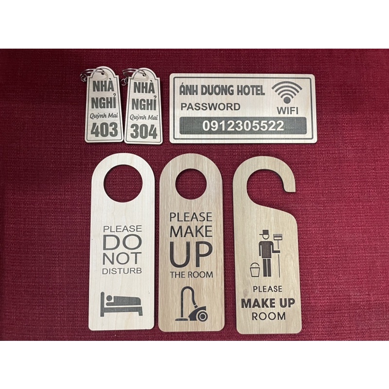 Biển bảng số phòng nhà nghỉ, khách sạn, homestay bằng gỗ giá rẻ lấy ngay Hà Nội