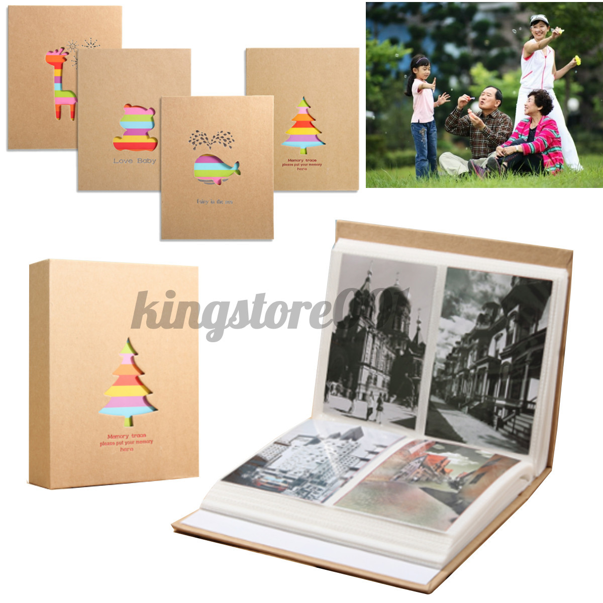 Album Đựng Ảnh 5 Inch 200 Ngăn Họa Tiết Hoạt Hình Xinh Xắn