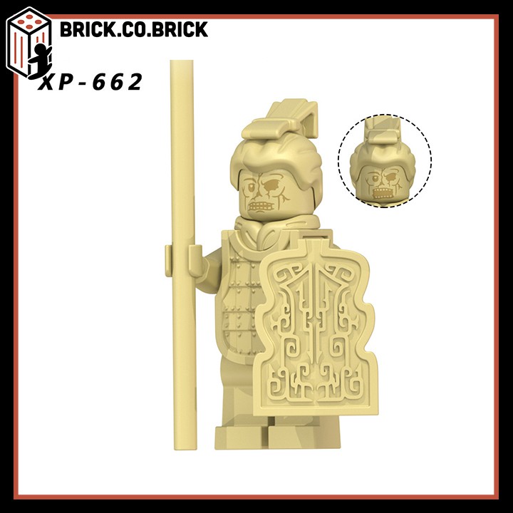 Đồ chơi Minifigures và Non Lego lính Tần vương Tần Thủy Hoàng - Mô hình Lắp ghép Xếp hình Mini trung cổ Koruit KT1089
