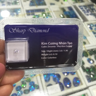 Sỉ đá đinh răng kim cương nhân tạo 3 ly