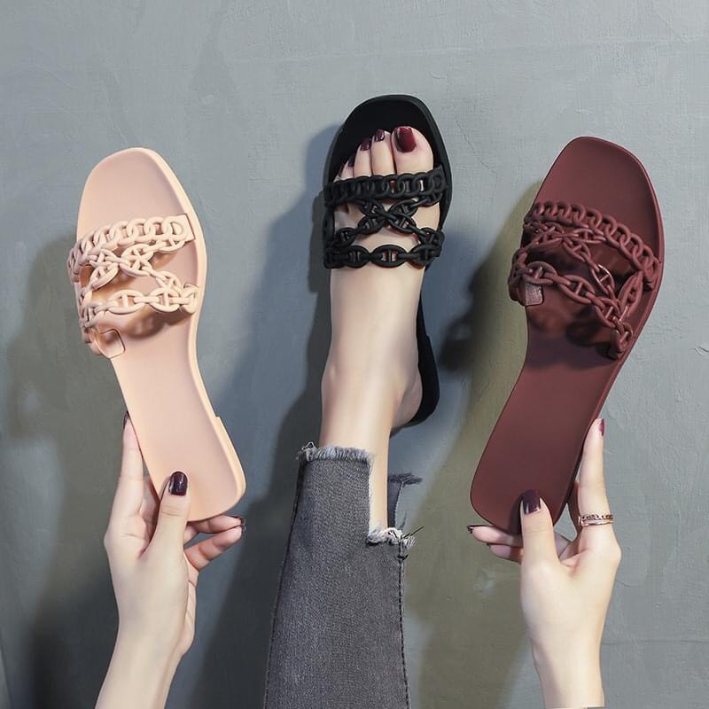 Dép NỮ quai xích💟 GIÁ SIÊU SỐC 65K - GIÁ GỐC 110K Dép NHỰA QUAI XÍCH 💟 KIMSHOES 💟NHIỀU MÀU 💟 Cao cấp thời trang. ả thật