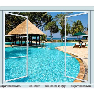 Tranh dán tường 3D biển đại dương, tranh thế giới dưới đại dương