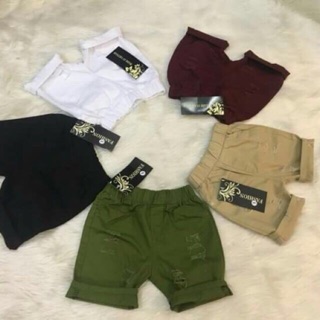 Combo 3 quần kaki rách sóc đùi cho bé trai
