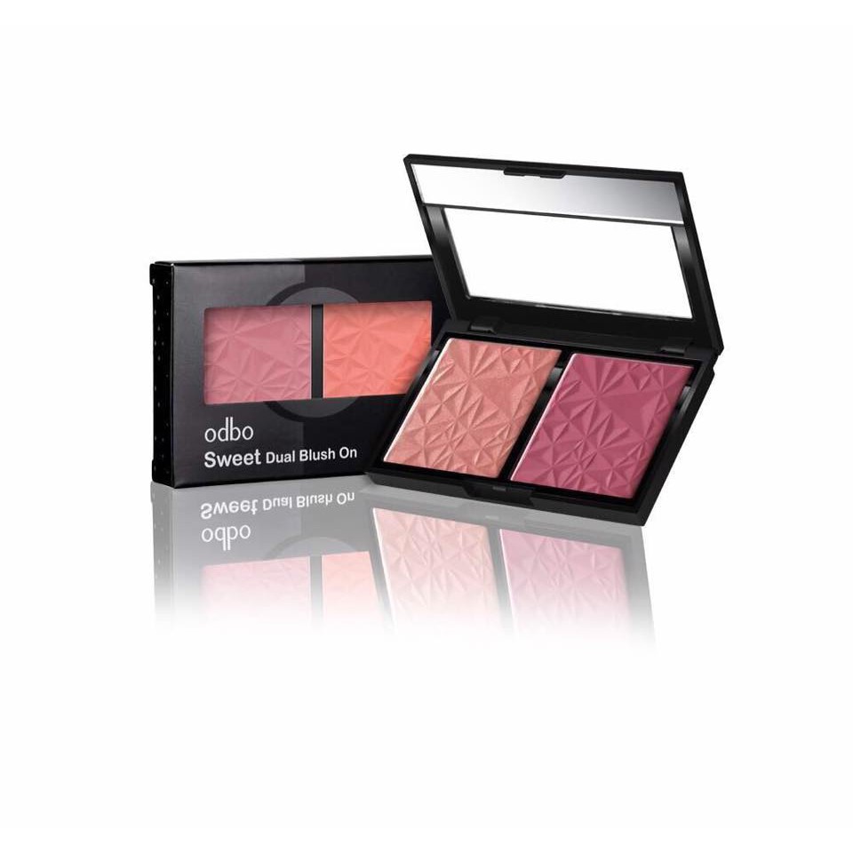 PHẤN MÁ HỒNG 2 Ô ODBO SWEET DUAL BLUSH ON OD160 CHÍNH HÃNG - 3416