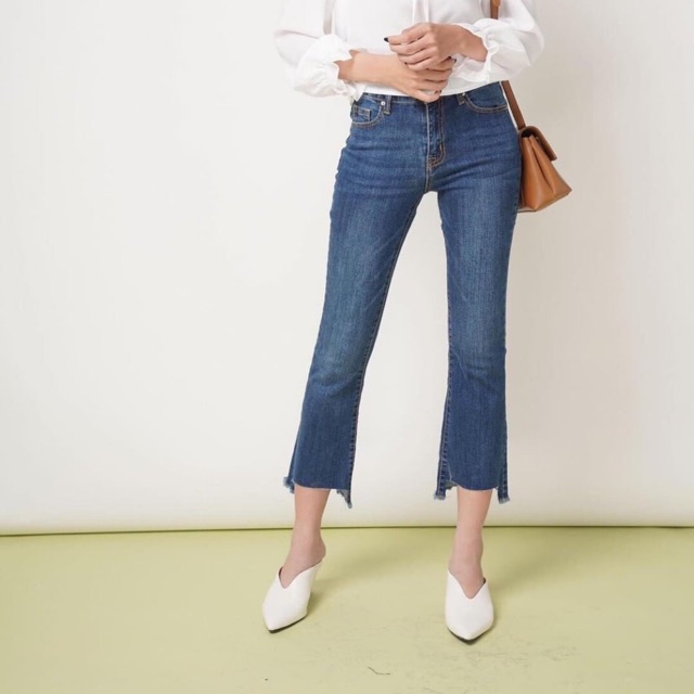 Flare jean xanh