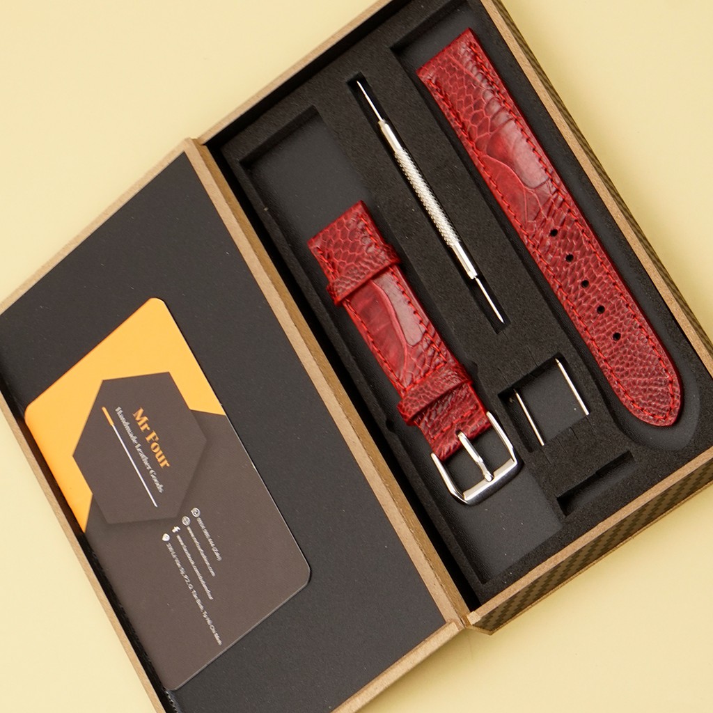 Dây Đồng Hồ Da Đà Điểu Size 12mm, 14mm, 16mm - Dây Da Đồng Hồ Nữ Cao Cấp MrFour | Ostrich Leather Watch Bands