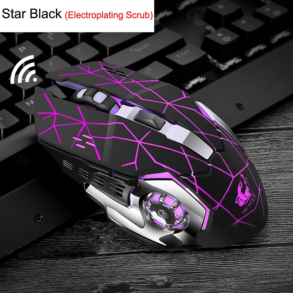 Chuột không dây X8 Có Đèn LED Có Thể Sạc Lại Bằng Cổng USB Tiện Dụng