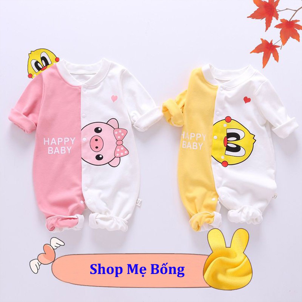 Body liền thân dài tay bodysuit cho bé trai gái sơ sinh từ 3-13kg, hàng đẹp in hình ngộ nghĩnh – BD03