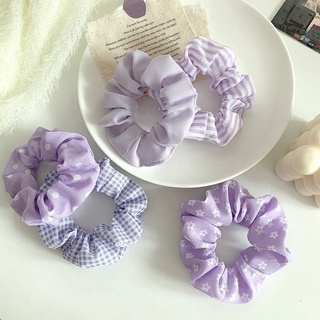 Scrunchies cột tóc buộc tóc tone tím