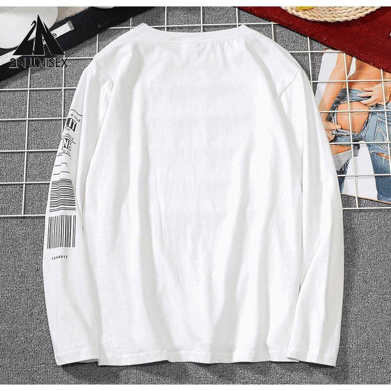 [ Có Ảnh Thật ] Áo thun tay dài form rộng unisex - sweater mã vạch | BigBuy360 - bigbuy360.vn