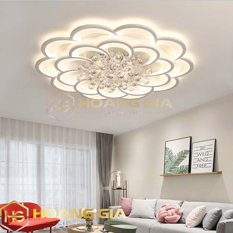 Đèn Ốp Trần 🍀 Đèn LED Ốp Trần Hình Hoa Pha Lê 20 Cánh K37 🍀 3 Chế Độ Ánh Sáng 🍀 Có Điều Khiển Từ Xa 🍀 Bảo Hành Uy Tín