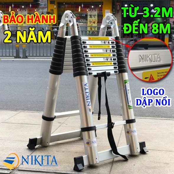 THANG NHÔM RÚT XẾP ĐÔI CHÍNH HÃNG NIKITA AI32,AI38,AI44,AI50,AI56,AI64,AI72,AI80 (TỪ 3.8M ĐẾN 8M)