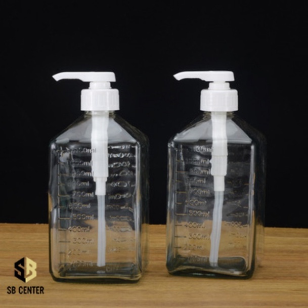 Chai Đựng Đường Nước, Siro Thuỷ Tinh 1000ml Có Vòi Bơm 10ml, 15ml, 30ml