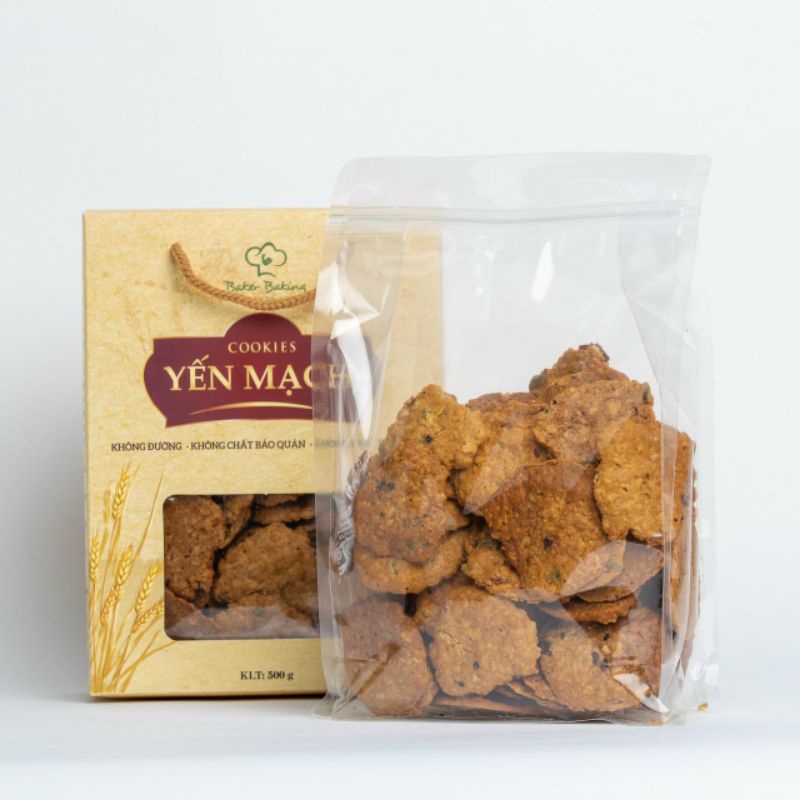 Bánh cookies yến mạch 500g, ăn kiêng, giảm cân,được làm từ nguyên liệu organic - chicake