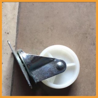 [Freeship] Bánh xe nhựa trắng 6F không phanh và có phanh (giá 1c )