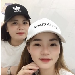 Nón kết lưỡi trai Mũ Adidas đen logo thêu trắng dành cho nam nữ Free size - Full hộp