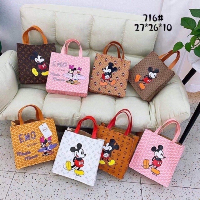 [XẢ KHO+FREE SHIP] Sét túi xách mickey 2 chi tiết tặng kèm ví siêu cute