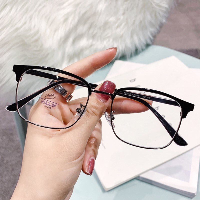 Kính cận VIENDO gọng kim loại vuông đổi màu chống ánh sáng xanh chống tia UV cao cấp thời trang cho nam và nữ