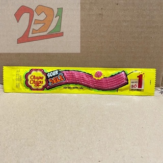 [8 g][ Vị Dâu] Kẹo Dẻo Chupachups Dạng Dây Dẹt
