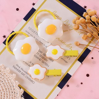 Kẹp Tóc Buộc Tóc Trứng Rán Dễ Thương