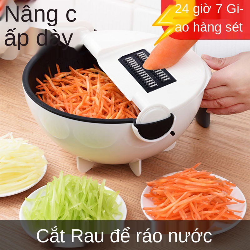 Dụng cụ nhà bếp cắt rau củ đa chức năng cung cấp đầy đủ bộ lau rửa thái nhỏ khoai tây, lát, gọt vỏ, để ráo nước bồn1