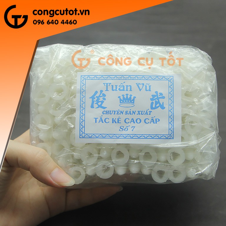 Gói 100c Tắc kê Nở nhựa 7cm loại dày