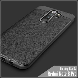 Ốp lưng Xiaomi Redmi Note 8 /redmi note 8 pro Giả da chống sốc Auto Focus