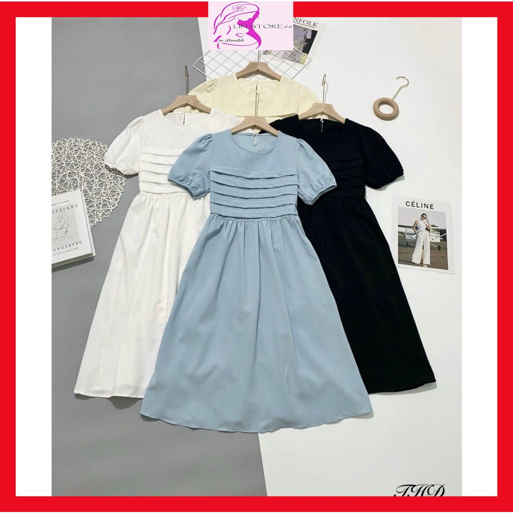 Váy Đầm Mùa Hè Thời Trang Thiết Kế Cao Cấp Chất Đủi Xốp Dày Dặn Mềm Mát 2 Lớp A007 Lin Store66