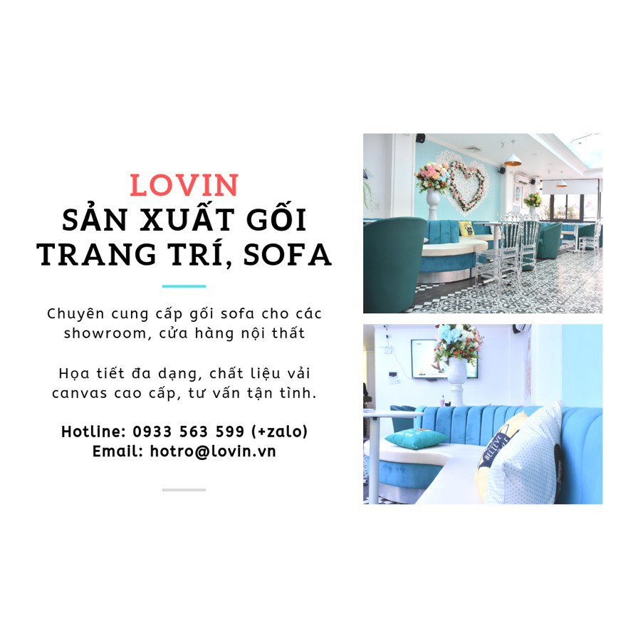 [Hàng Việt Nam - IN 2 Mặt] Gối Tựa Lưng Hoa Mai Vàng Tuyệt Đẹp Trang Trí Nhà Cửa - Vải Canvas