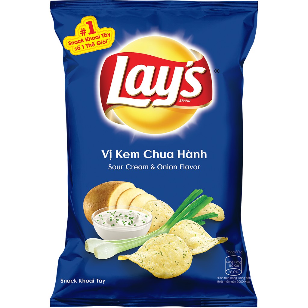 Bánh snack khoai tây Lay's gói 90g đủ vị