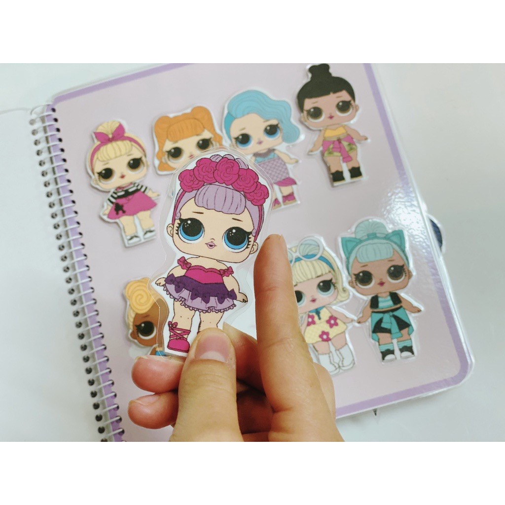 Đồ chơi Búp Bê Lol, Học liệu bóc dán LOL Surprise Thay đồ cho ChiBi Búp bê công chúa thời trang
