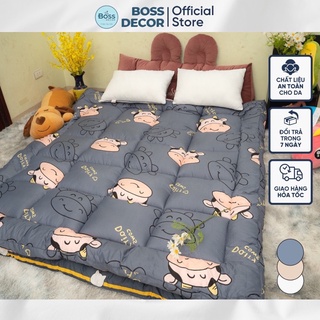 Topper Nệm cao cấp dày 8p Tiện nghi gấp gọn khi sử dụng Boss Decor