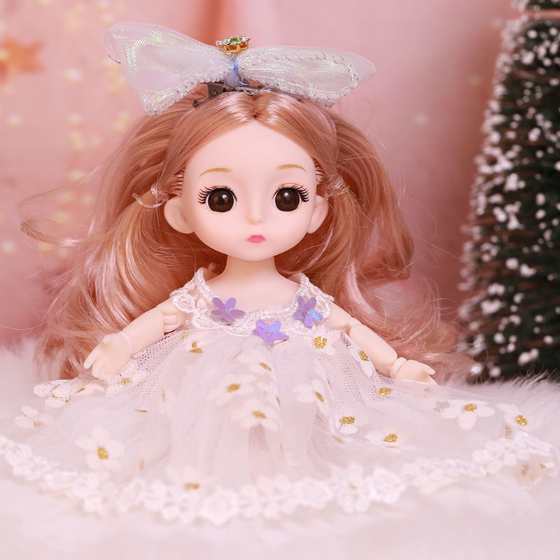 Đầm Công Chúa Mini 17cm Hóa Trang Công Chúa Cho Búp Bê Barbie Dễ Thương