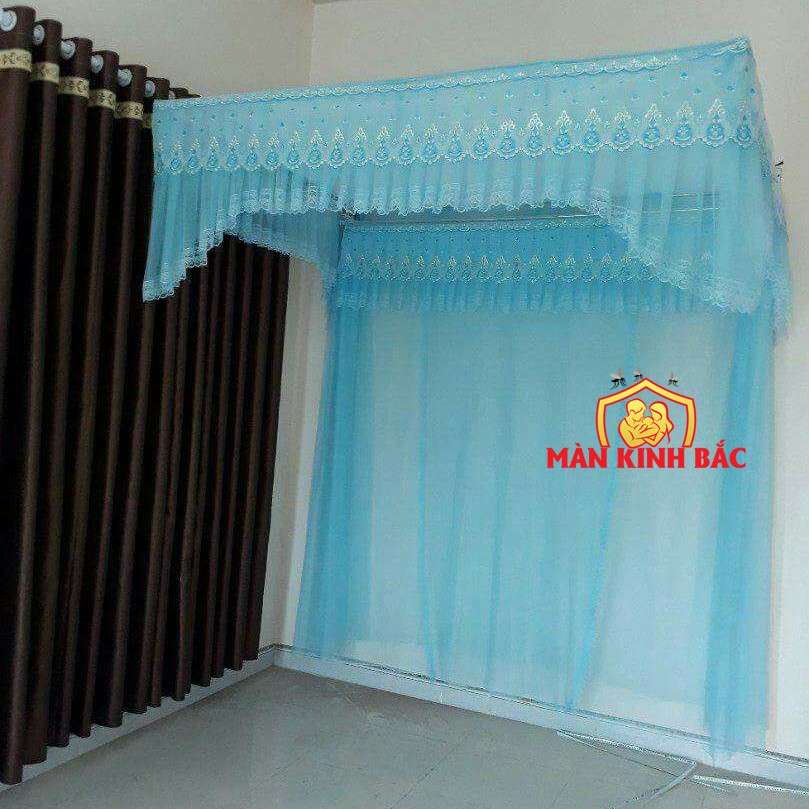 Màn khung ren lạnh KINH BẮC thước M6x2m TRỌN BỘ