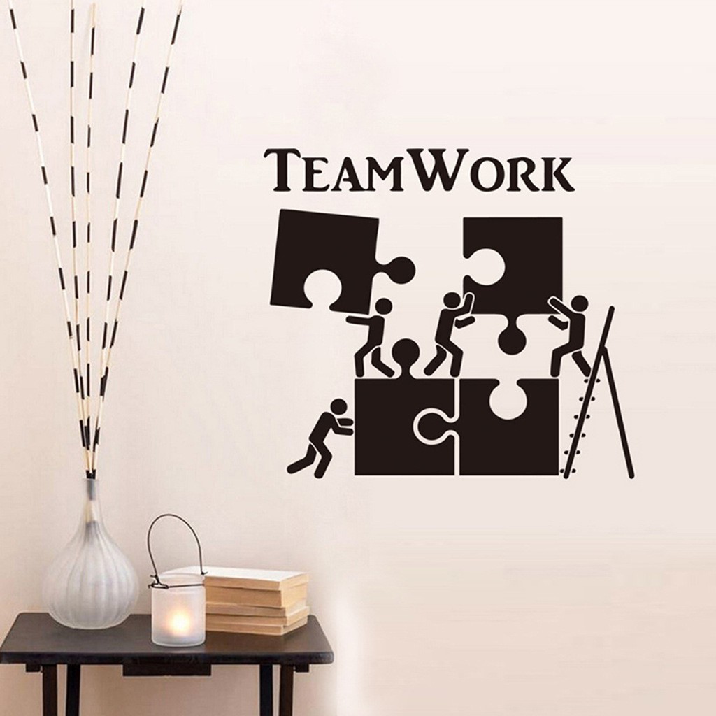 Decal trang trí văn phòng TEAM WORK - decal dán tường đẹp nội dung ý nghĩa AmyShop