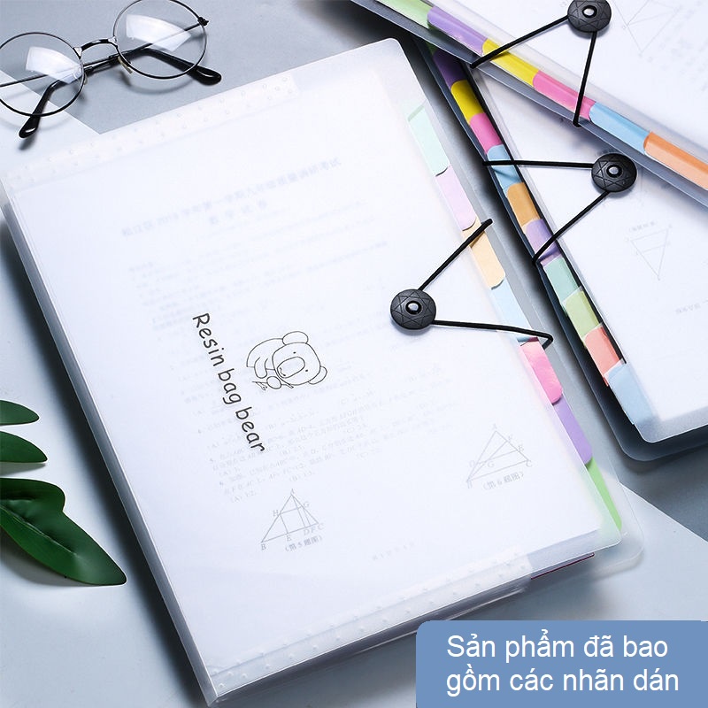 Bìa kẹp hồ sơ tài liệu A4, túi đựng tài liệu đa năng nhiều ngăn tiện lợi