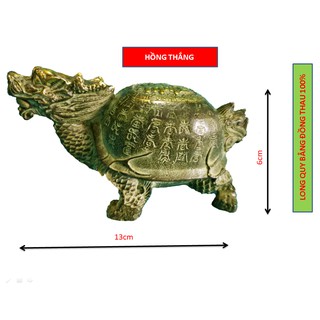 Tượng Rùa đầu rồng - Long quy cao 6cm - Linh vật phong thuỷ bằng đồng thau Tượng Rùa đầu rồng - Long quy cao 6cm