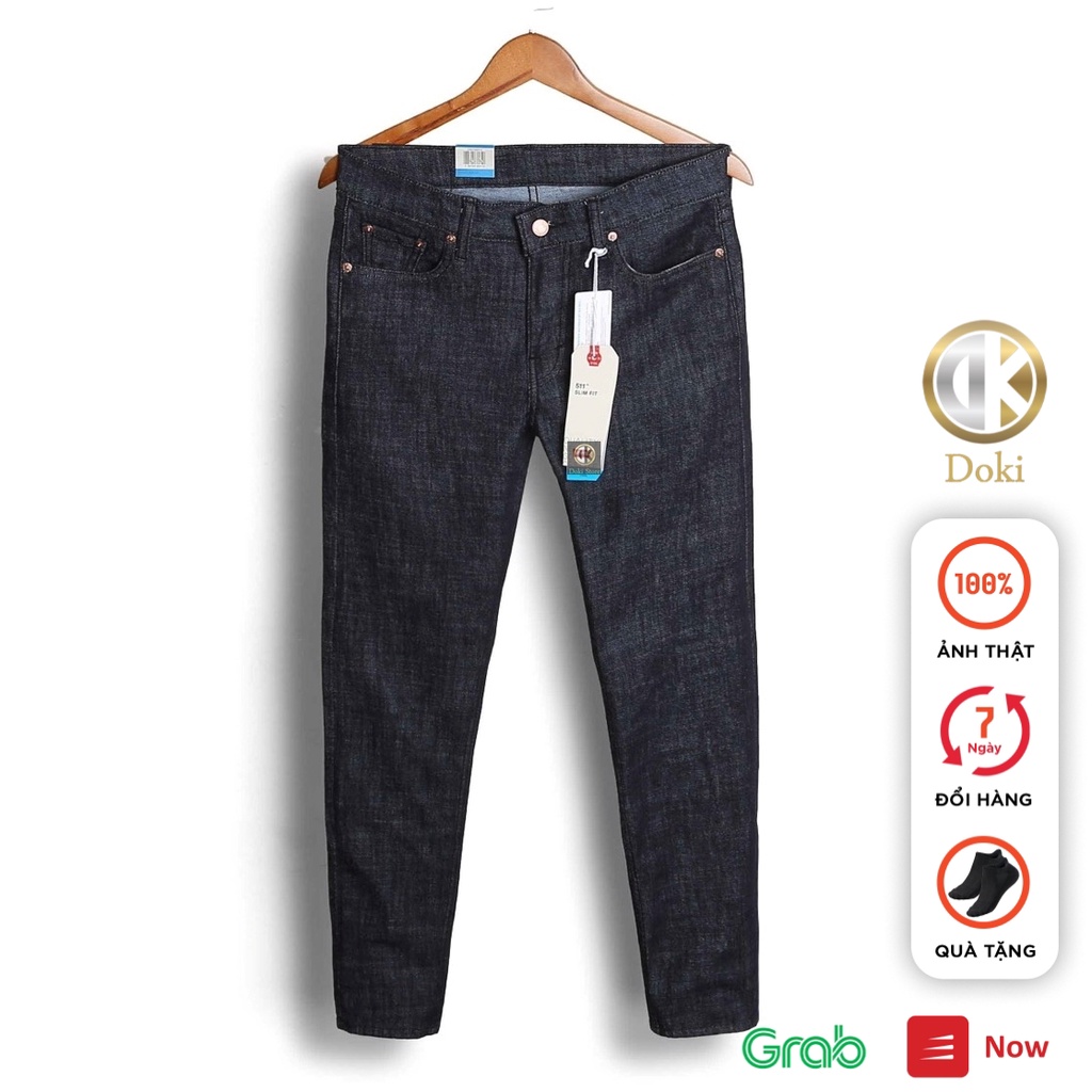 Quần Jean Nam Cao Cấp Màu Chì (Chỉ Chìm), Quần Bò Nam Chất Vải Co Giãn Thoải Mái, DOKI DK-11