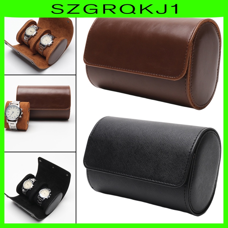 Ready Stock  2 Watch Travel Case Storage Organizer for 2 Watches | Portable Protection Fits All Wristwatches &amp; Smart Watches