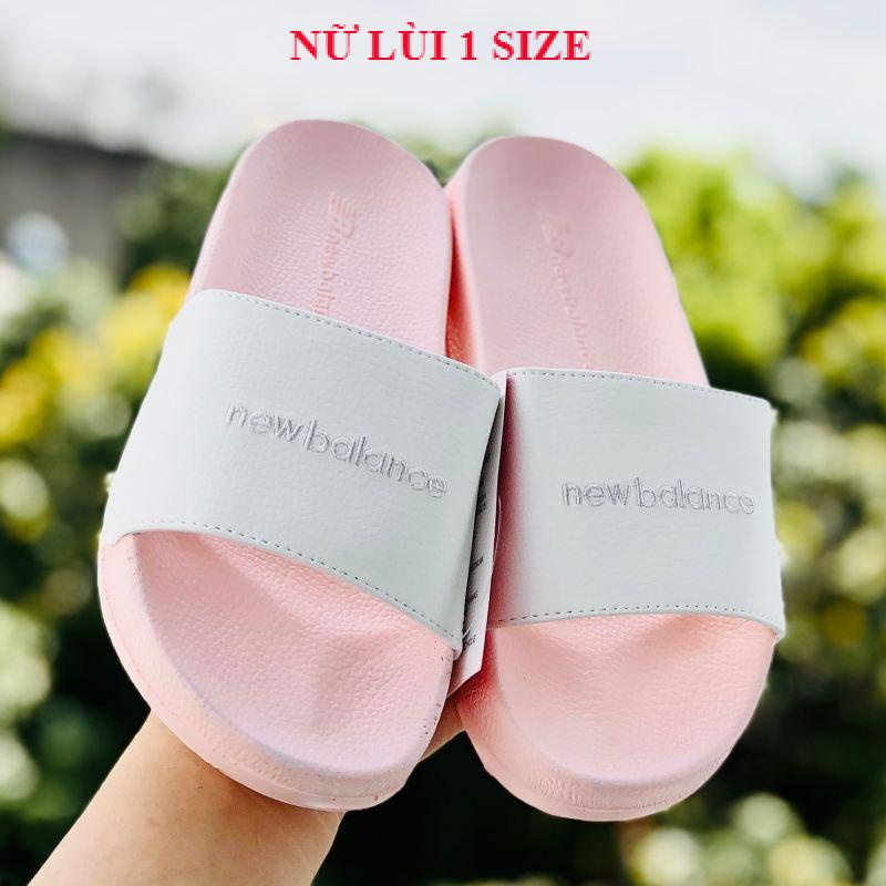 Dép unisex 𝐍𝐄𝐖 𝐁𝐀𝐋𝐄𝐍𝐂𝐄 ❤️FREESHIP + Hộp❤️dép NB new balence quai ngang thể thao nam nữ thêu nỗi newbalence, hồng-trắng