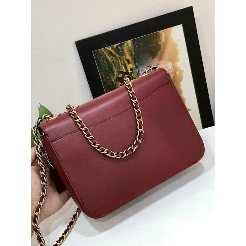 🎀  SẴN ❗TÚI COACH DA MADISON 5211 - 3 màu xanh rêu - đen - đỏ đô