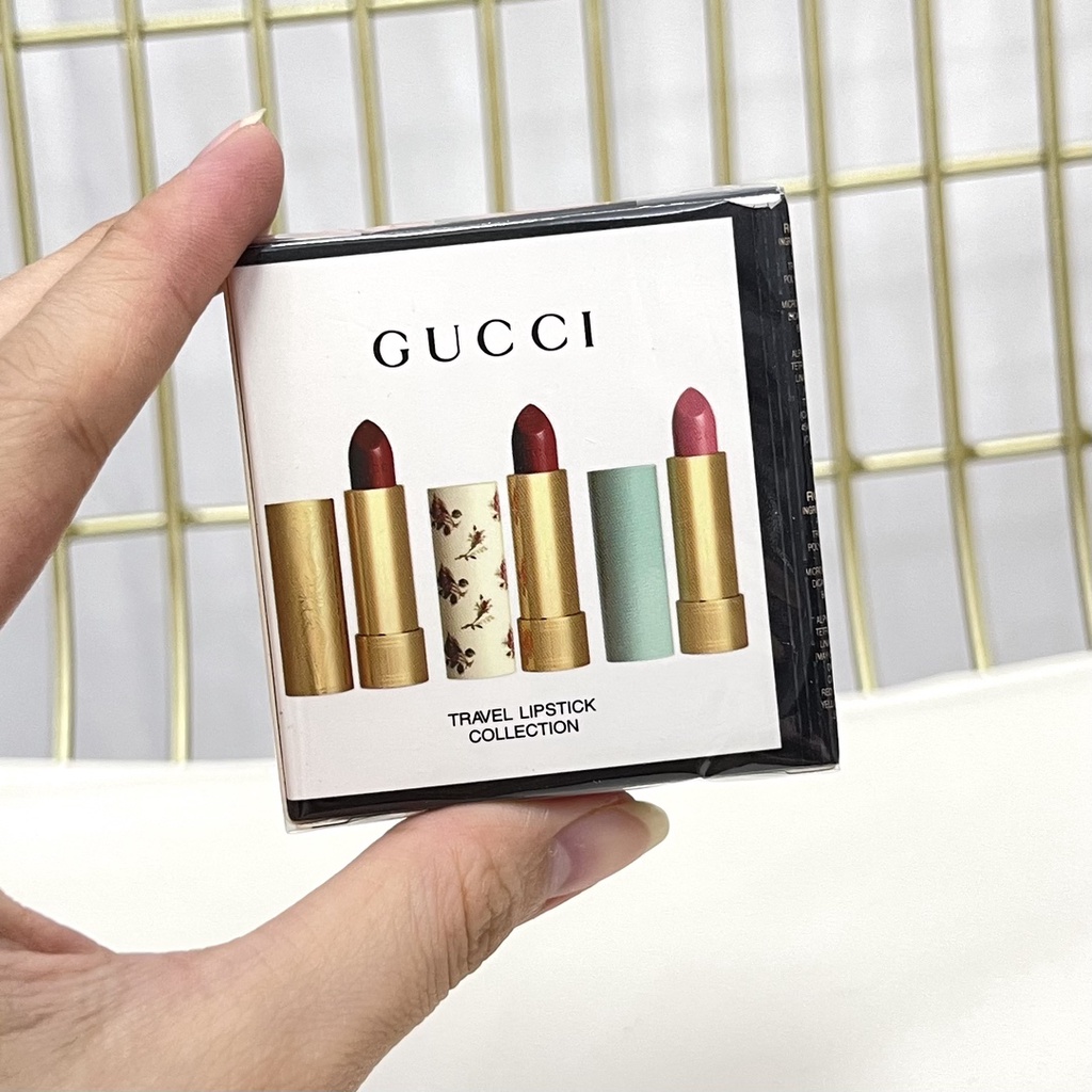 Bộ Ba Thỏi Son Môi Hiệu GUCCI Màu Nhung Lì Phiên Bản Giới Hạn