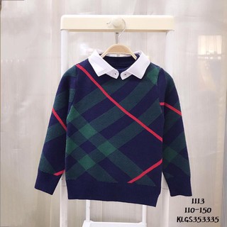 Áo len cổ sơ mi bé trai