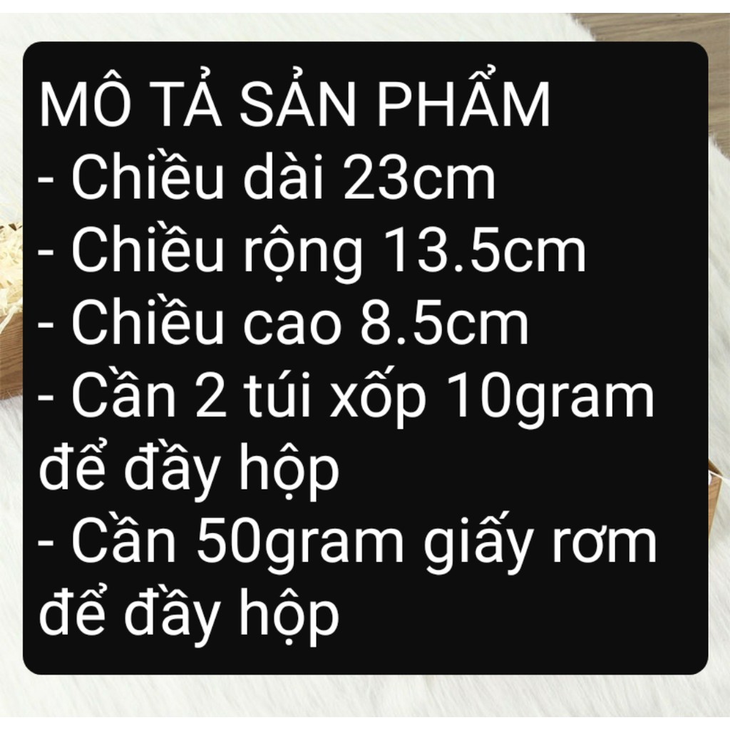 Hộp quà hình chữ nhật 23cmx13,5cm cao 8,5cm