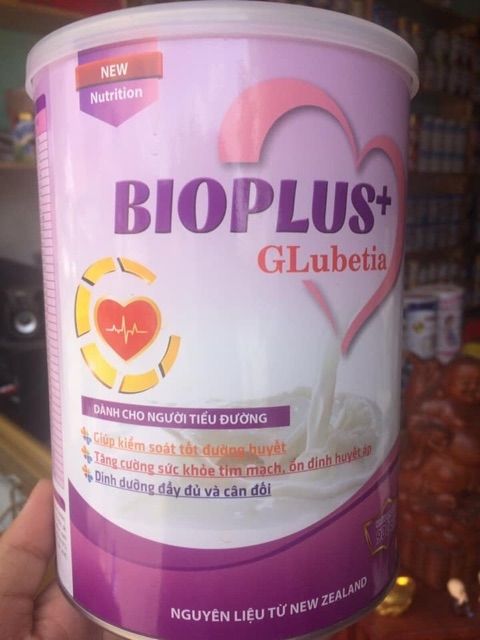 Sữa bột BIOPLUS+ Glubetia Dành cho người bị tiểu đường (900gr)