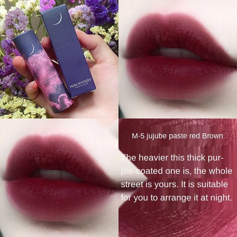 Mori Mystery Starry Sky Paper Tube Lipstick Matte Lipstick Waterproof