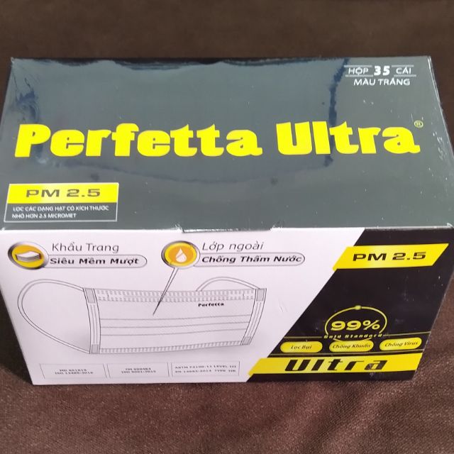 🇻🇳 Perfetta Ultra (có logo) chống bụi mịn PM 2.5, lọc 99% vi khuẩn, chống thấm nước.