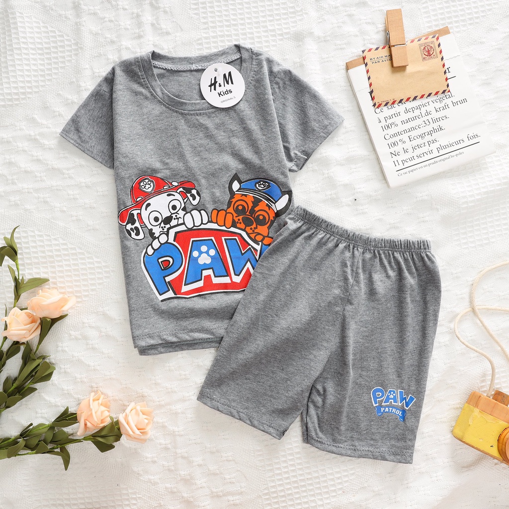 [MẪU MỚI] BỘ CỘC TAY CHÓ CỨU HỘ PAW PATROL HOẠT HÌNH SIÊU ĐÁNG YÊU CHO BÉ TRAI VÀ BÉ GÁI 7-24KG. VIDEO THẬT. BIBO BABY