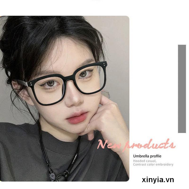 Mắt Kính Chống Ánh Sáng Xanh Gọng Vuông Tròn Phong Cách Cổ Điển Thời Trang Cho Nữ
