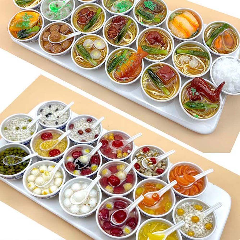 DARON Mô Hình Bát Mì Đồ Chơi Trang Trí Nhà Búp Bê